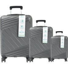 Metropolitan Sdr 102 Pp Valiz Seti - Büyük + Orta + Kabin Boy - Antrasit