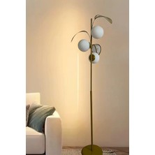 Ömür Avize Margarita Modern Tasarım Lazer Yapraklı Beyaz Globe Camlı Lambader