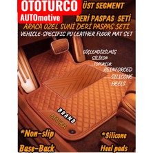 Ototurco Automotive Vw Golf 6 Cabrio (2011 ve Sonrası )Uyumlu Kapitoneli-Suni Deri-Silikon Topukluklu Premium Deri Paspas