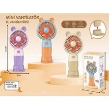 Alfa Life Marketing Mini Taşınabilir Şarjlı El Fanı Masa Üstü Telefon Tutmalı