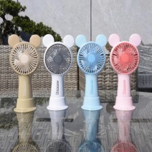 Alfa Life Marketing Mini Taşınabilir Şarjlı El Fanı Masa Üstü Telefon Tutmalı