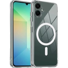 Uravas Store Galaxy A06 Combo Sert Şeffaf Magsafe Kapak - Şeffaf