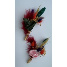 Bivalvia Accessories Karışık Çiçekli Damat Yaka Çiçeği Seti 1
