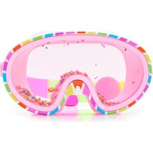 BLING2O Sprinkle Rainbow Surprise Pembe Çocuk Deniz Gözlüğü %100 Silikon Anti-Sis Kaplama Özellikli