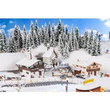 Faller 190142 1/87 Ölçek, Dağda Kar Altında Yerleşim Birimleri Seti, Plastik Model Kiti