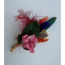 Bivalvia Accessories Pembe Çiçekli Damat Yaka Çiçeği