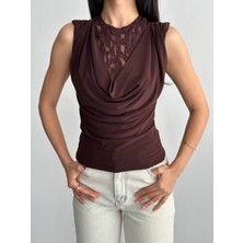 Lifera Dantel Yaka Degaje Bluz