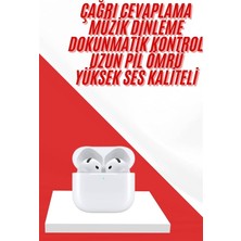 Uravas Store 4.nesil Bluetooth Kulaklık Yüksek Ses Kaliteli Dokunmatik Özellikli