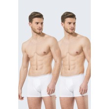 Türen Erkek Likrali Boxer 2'li Paket 126/BEYAZ