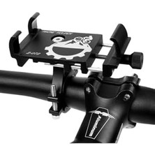 Skygo Alüminyum Bisiklet Motosiklet Ayarlanabilir Cep Telefonu Gidon Tutucu - Çakarlı LED Hediye