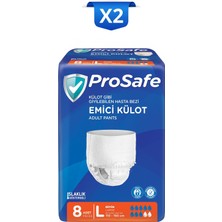 Prosafe - Yetişkin Emici Külot Islaklık Göstergeli Bel Ölçüsü 110-150CM Büyük (L) – 8’li Tanışma Paketix2