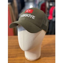 Hamze Türkiye Bayrak Nakışlı Fileli Unisex Beyzbol Cap Şapka