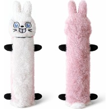 Miyav Peluş Tavşan Kedi Tekmeleme Oyuncağı – Ponponlu Hışırtılı ve Catnipli Sarılma Oyuncağı 32X8 cm