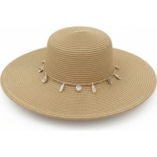 Kadın Deniz Yıldız Detaylı Hasır Şapka