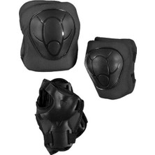 Tex Siyah Çocuk Bisiklet Dizlik-Dirseklik-Bileklik Seti - Ayarlanabilir ve Konforlu Tasarım