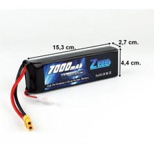 Zeee Power 3s, 11.1 Volt, 7000 Mah, 100C, XT60 Fişli, Li-Po Pil Grubu