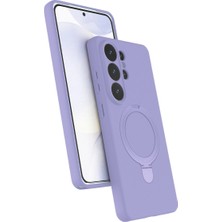 Buğz Samsung Galaxy S26 Ultra Regal Magsafe Standlı Kapak - Lila