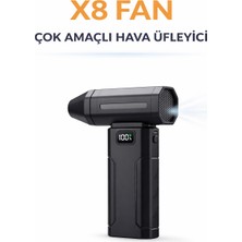 Qasul X8YENI Nesil Taşınabilir Üfleyici Teknolojisi Yüksek Performanslı Mini Temizlik Üfleyici + Gece Lambası