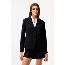 Love My Body Fleto Cepli Ceket Siyah 119L9337001