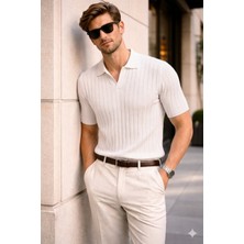 Cool Tarz Erkek Polo Yaka Ince Triko Tişört Yazlık Rahat Kalıp