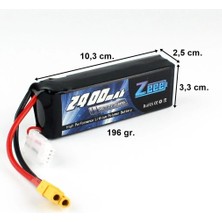 Zeee Power 3s, 11.1 Volt, 2400 Mah, 50C, XT60 Fişli, Li-Po Pil Grubu