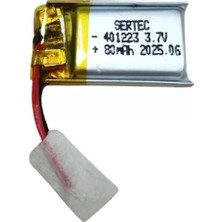 Uravas Store Sertec 401223 3.7V 80 Mah Li-Polymer Pil (DEVRELI/1.5A)