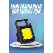Uravas Store Işıldak USB Şarjlı Cep El Feneri Taşınabilir Mini LED Işık Çok Fonksiyonlu