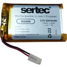 Uravas Store Sertec 103450 3.7V 2000 Mah Li-Polymer Pil (DEVRELI/1.5A)