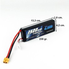 Zeee Power 3s, 11.1 Volt, 3500 Mah, 70C, XT60 Fişli, Li-Po Pil Grubu