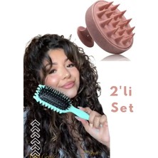 Tata Craft Saç Bakım Seti Bukle Tarağı ve Masaj Tarağı 2'li Set Tüm Saç Tipleri Için Uygundur