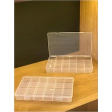 Yiğit Aksesuar 1 Adet 18 Bölmeli Düzenleyici 10*18 cm Takı Malzemeleri Hobi Elişi Kutusu