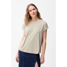 Love My Body Çizgili T-shirt Haki 175L9964000