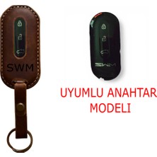 Minimalim Leather Craft Swm Go1 Pro Anahtar Kılıfı – Hakiki Deri Koruyucu Anahtar Kabı