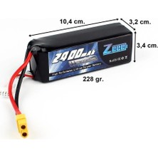 Zeee Power 4s, 14.8 Volt, 2400 Mah, 70C, XT60 Fişli, Li-Po Pil Grubu