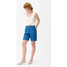 Love My Body Cepli Jean Şort Mavi 170L9100002