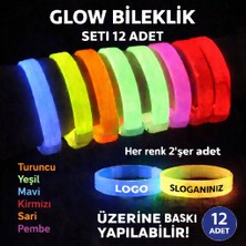Hobilinka Glow Kalın Bileklik 12’li Set | Baskıya Uygun Renkli Model