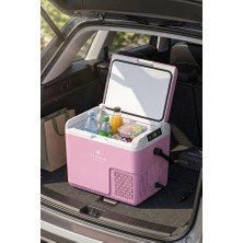 Evacool EVAG20 12/24V Pembe 18 Litre Kompresörlü Oto Buzdolabı