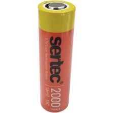 Uravas Store Sertec 18650 3.7V 2000 Mah 15C Li-Ion Şarjlı Pil