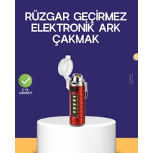 Uravas Store USB Şarjlı Rüzgar Geçirmez Elektrikli Çakmak El Fenerli