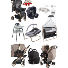Tommybaby 11 Parça Çeyiz Seti Bebek Arabası,puset,anne Yanı Beşik,anakucağı,mama Sandalyesi,küvettakımı,bebekbakımçantası