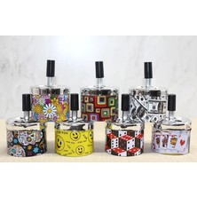 Uravas Store Metal Renkli Basmalı Küllük Yuvarlak ALK4528