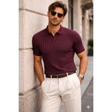 Cool Tarz Erkek Polo Yaka Ince Triko Tişört Yazlık Rahat Kalıp