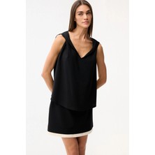 Love My Body V Yaka Bluz Siyah 115L9923000