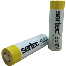 Uravas Store Sertec 18650 3.7V 3500 Mah 3c Li-Ion Şarjlı Pil