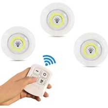 Uravas Store Kablosuz Uzaktan Kumandalı 3lü LED Lamba Seti