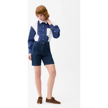 Love My Body Cepli Jean Şort Lacivert 170L9100002