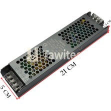 Tawitech Tawitec 12 Volt 25 Amper Trafo Ultra Silim Alüminyum Kasa Adaptör 4 Çıkış