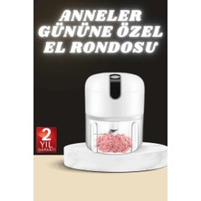 Uravas Store Anneler Gününe Özel Hediye El Rondosu Doğrayıcı Şarjlı Taşınabilir