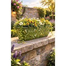 Binbirreyon Kelebekli 3D Saksı 47CM Balkon Saksı Uzun 47X16,5X14,5CM AH095R