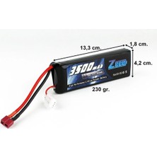 Zeee Power 3s, 11.1 Volt, 3500 Mah, 100C, T-Deans Fişli, Li-Po Pil Grubu